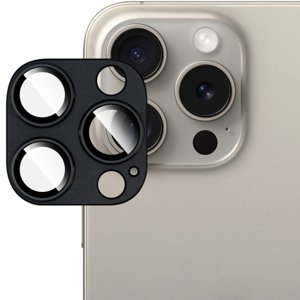 IMAK FULL METAL COVER Sklo pro fotoaparát Apple iPhone 15 Pro / 15 Pro Max černé