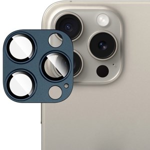 IMAK FULL METAL COVER Sklo pro fotoaparát Apple iPhone 15 Pro / 15 Pro Max modré