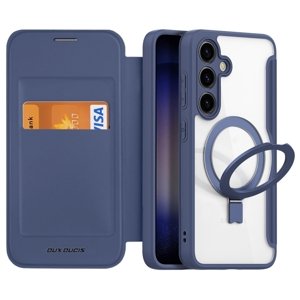 DUX X STAND Zaklápěcí pouzdro s MagSafe pro Samsung Galaxy S24 5G modré