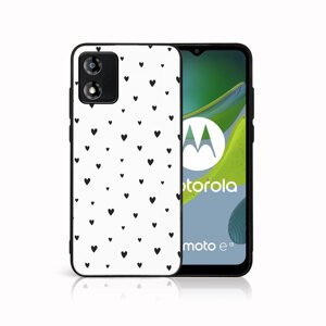 MY ART Ochranný kryt pre Motorola Moto E13 BLACK HEARTS (167)