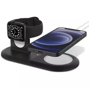 SPIGEN MAGFIT DUO APPLE MAGSAFE & APPLE WATCH CHARGER STAND BLACK (AMP02796)
