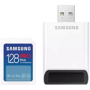 Paměťová karta Samsung SDXC 128GB PRO PLUS + USB adapter (MB-SD128SB/WW)