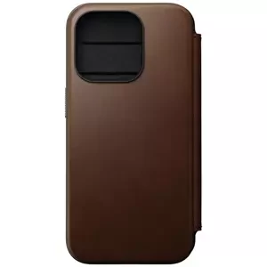 Pouzdro Nomad Modern Leather Folio, brown - iPhone 15 Pro (NM01628385)