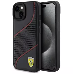 Kryt Ferrari FEHCP15SPWAK iPhone 15 6.1" black hardcase Perforated Waves Metal Logo (FEHCP15SPWAK)