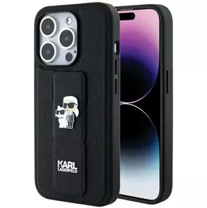 Kryt Karl Lagerfeld KLHCP13LGSAKCPK iPhone 13 Pro 6.1" black hardcase Gripstand Saffiano Karl&Choupette Pins (KLHCP13LGSAKCPK)