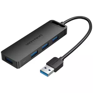 Adapter Vention USB 3.0 4-Port Hub with Power Adapter CHLBD 0.5m, Black