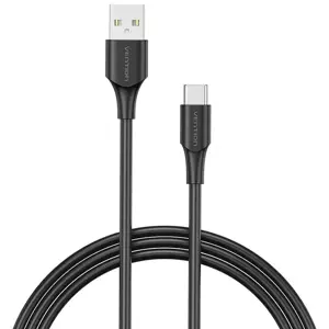 Kabel Vention USB 2.0 A to USB-C 3A cable 0.5m CTHBD black