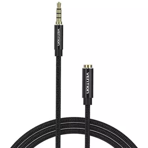 Kabel TRRS 3.5mm Male to 3.5mm Female Audio Extender 5m Vention BHCBJ Black