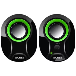 Reproduktor SVEN 290 speakers, 5W USB (black and green)