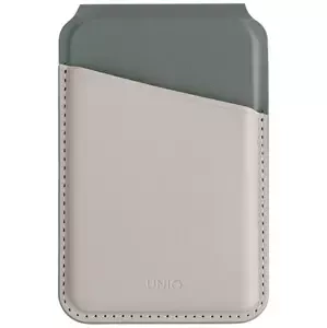 Peněženka UNIQ Lyden DS magnetic RFID wallet and phone stand beige-green (UNIQ-LYDENDS-IVYLGRN)