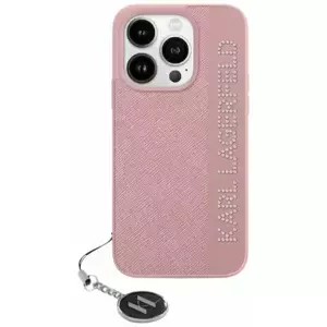 Kryt Karl Lagerfeld KLHCP15XPSAKDGCP iPhone 15 Pro Max 6.7" pink hardcase Saffiano Rhinestones & Charm (KLHCP15XPSAKDGCP)