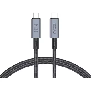 Kabel TECH-PROTECT ULTRABOOST MAX USB 4.0 8K 40GBPS TYPE-C CABLE PD240W 100CM GREY (5906302308989)