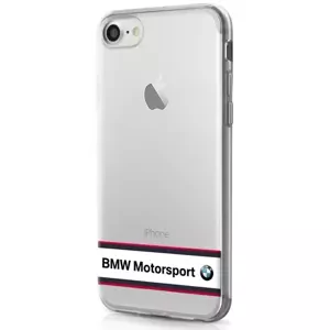 Kryt BMW - Apple iPhone 7/8 Motorsport edition Hardcase - Transparent / White (BMHCP7TRHNA)