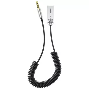 Kabel Adapter audio Bluetooth 5.0 Baseus USB, AUX BLACK (6953156290488)