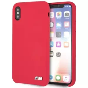 Kryt BMW iPhone X /Xs Red Silicone M Collection (BMHCPXMSILRE)