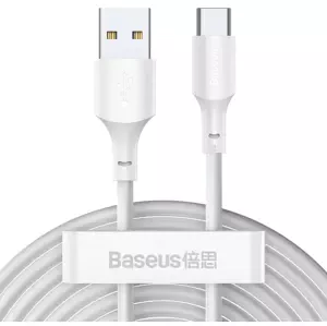 Kabel Baseus Simple Wisdom Data Cable Kit USB to Type-C 5A 1.5m White (6953156230309)