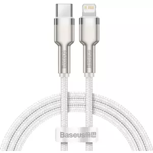 Kabel Baseus USB-C cable for Lightning Cafule, PD, 20W, 1m (white) (6953156202078)