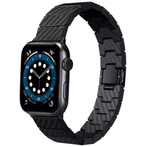 Řemínek Pitaka Carbon fiber strap, black -Apple Watch 7 (45mm)/6/SE/5/4 (44mm)/3/2/1 (42mm)AWB1003