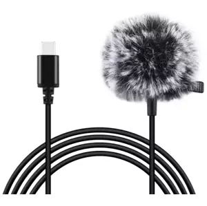 Mikrofon Puluz Jack Lavalier Wired Condenser Recording Microphone 1.5m USB-C / Type-C PU425
