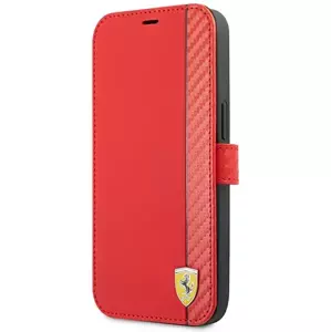Pouzdro Ferrari FESAXFLBKP13LRE iPhone 13 Pro 6,1" red book On Track Carbon Stripe (FESAXFLBKP13LRE)