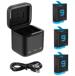 Nabíječka Telesin 3-slot charger box for GoPro Hero 9 / Hero 10 + 3 batteries (GP-BNC-902)