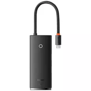 USB Hub Baseus Lite Series Hub 6w1 USB-C to 2x USB 3.0 + USB-C + HDMI + SD/TF (black)