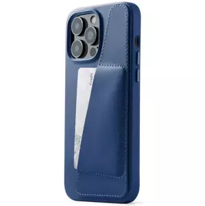 Kryt Mujjo Full Leather Wallet Case for iPhone 14 Pro Max - Monaco Blue