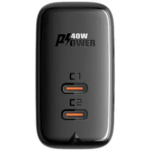 Nabíječka Wall Charger Acefast A9, 2x USB-C, PD 40W (black)