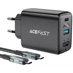 Nabíječka Wall Charger Acefast A17, 65W GaN + cable USB-C (black)