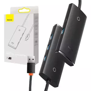 USB Hub HUB  Adapter 4-Port USB-C Baseus OS-Lite 25cm (Black)