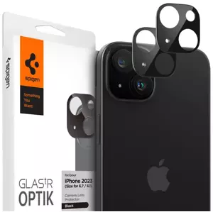 Ochranné sklo Spigen Glass tR Optik 2 Pack, black - iPhone 15/15 Plus (AGL06917)