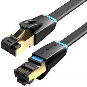 Kabel Ethernet RJ45 Flat Network Cable Vention IKCBG, Cat.8, U/FTP, 1m (Black)