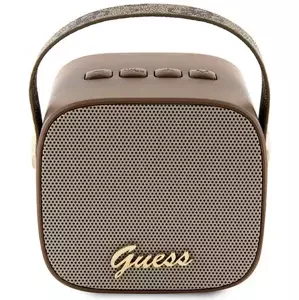 Reproduktor Guess Bluetooth speaker GUWSB2P4SMW Speaker mini brown 4G Leather Script Logo with Strap (GUWSB2P4SMW)