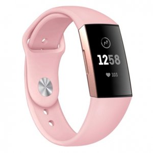 BStrap Silicone (Small) řemínek na Fitbit Charge 3 / 4, sand pink (SFI007C05)