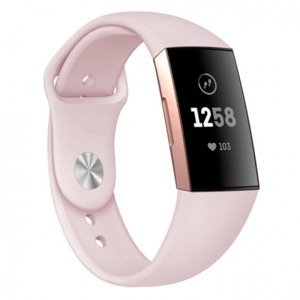 BStrap Silicone (Small) řemínek na Fitbit Charge 3 / 4, apricot (SFI007C06)