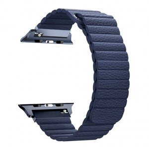 BStrap Leather Loop řemínek na Apple Watch 38/40/41mm, Dark Blue (SAP010C03)