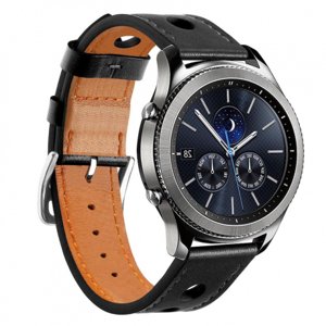 BStrap Leather Italy řemínek na Samsung Galaxy Watch 3 45mm, black (SSG009C0101)