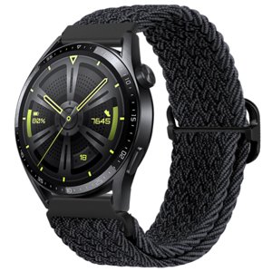 BStrap Braid Nylon řemínek na Huawei Watch GT/GT2 46mm, black (SSG035C0203)