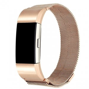 BStrap Milanese (Small) řemínek na Fitbit Charge 2, rose gold (SFI001C07)