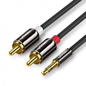 Ugreen AV116 audio kabel 3,5mm jack - 2RCA 3m, černý (10590)