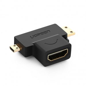 Ugreen adaptér Micro HDMI + Mini HDMI / HDMI, černý (20144)