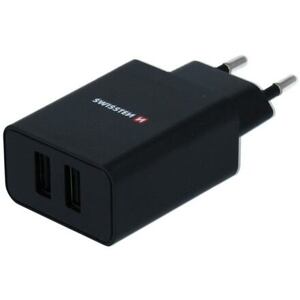 SWISSTEN TRAVEL CHARGER SMART IC 2x USB 2,1A POWER BLACK (ECO PACK) 22033000ECO