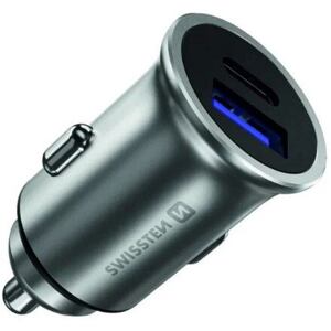 SWISSTEN CAR CHARGER POWER DELIVERY USB-C + QUICK CHARGE 3.0 36W METAL SILVER (ECO PACK) 20111740ECO