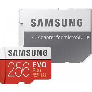 Samsung EVO Plus microSDXC + SD adaptér paměť 256 GB MB-MD256SA/EU