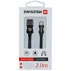 SWISSTEN datový kabel Textile USB / Lightning 2,0m barva Black 71523301
