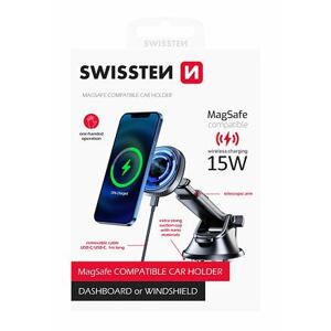 SWISSTEN MAGNETIC CAR HOLDER WITH WIRELESS CHARGER 15W DASHBOARD (MagSafe compatible) 65010610