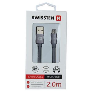 DATA CABLE SWISSTEN TEXTILE USB / MICRO USB 2.0 M GREY 71522302