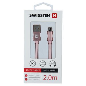 DATA CABLE SWISSTEN TEXTILE USB / MICRO USB 2.0 M ROSE/GOLD 71522305