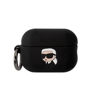 Karl Lagerfeld 3D Logo NFT Karl Head Silikonové Pouzdro pro Airpods Pro 2 Black KLAP2RUNIKK
