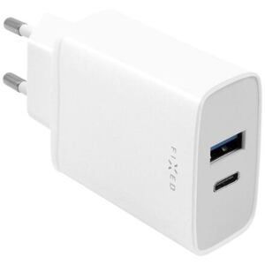 FIXED USB-C/USB Travel Charger 30W, white FIXC30-CU-WH